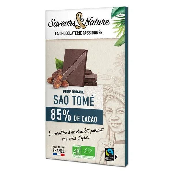 Chocolat noir Sao Tomé 85% 80g