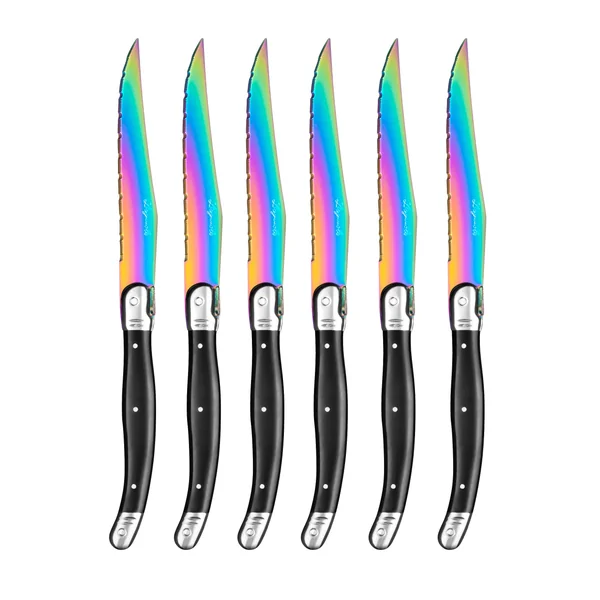 Coffret de 6 couteaux lame irisée