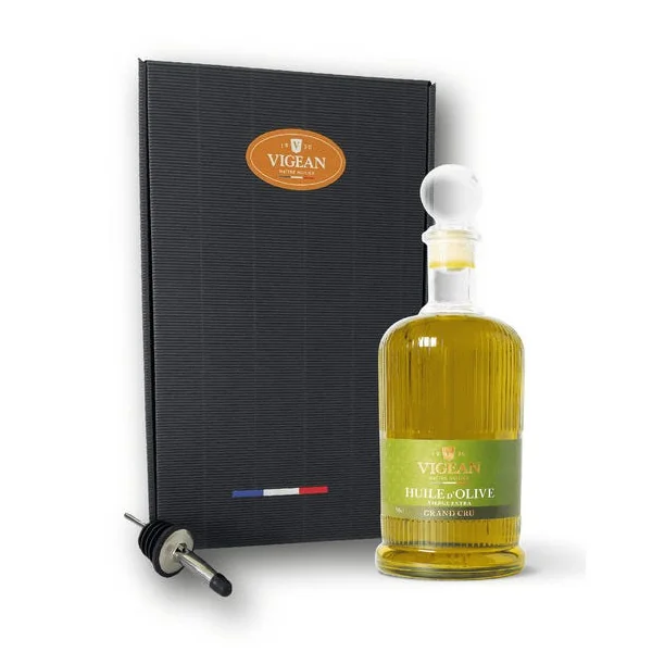 Coffret huile d'olive grand cru carafe + bec verseur 50cl