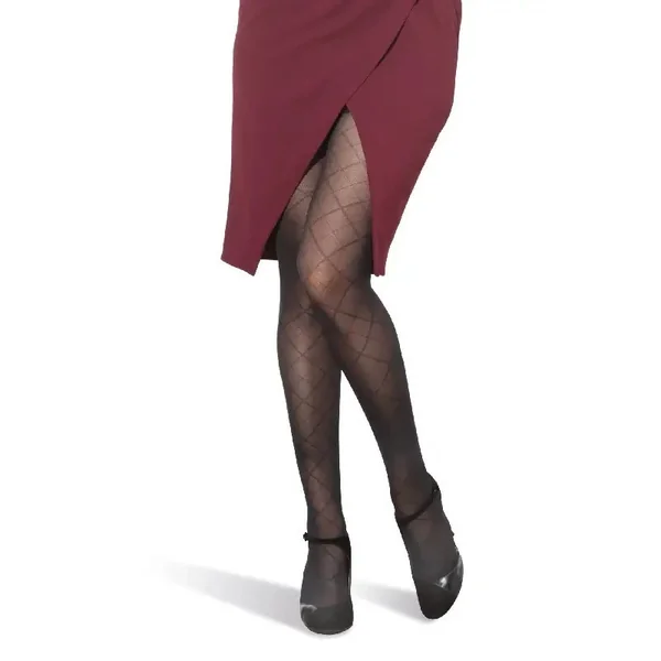 Collant de contention Femme Microvoile Motifs Classe 2 par Radiante