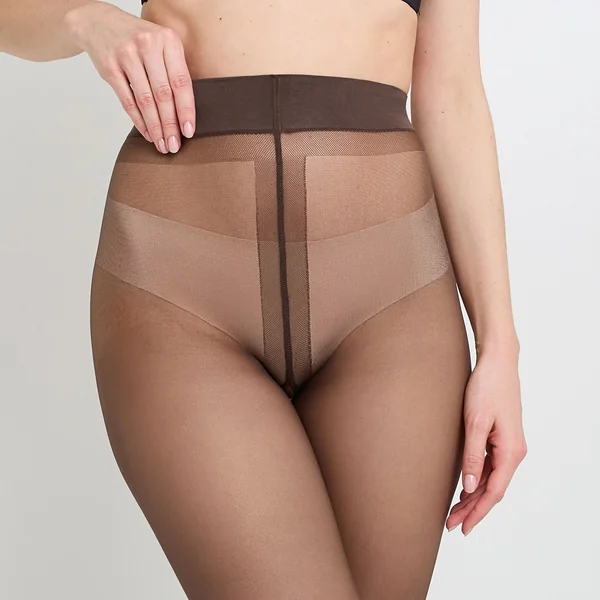 COLLANT DURABLE 15 DENIERS MARRON