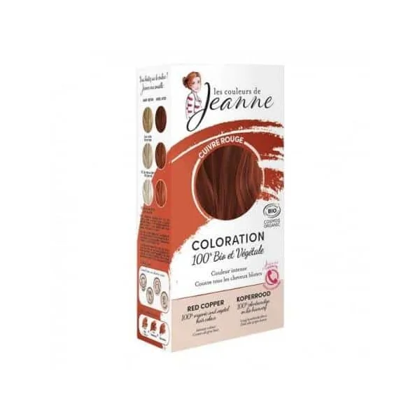 Coloration vegetale bio cuivre rouge 2x50gr