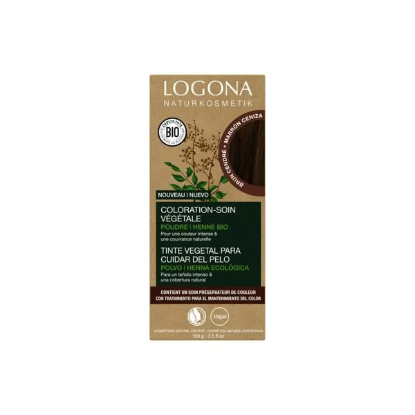 Coloration vegetale brun cendre 2x50gr