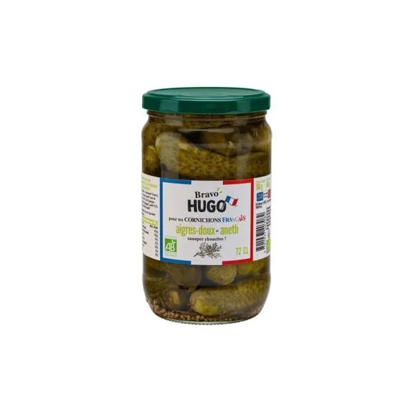 Cornichon francais aigres-doux a l'aneth 72cl