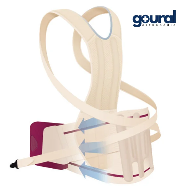 Corset CIVaS formable à module dorsal amovible ("Taylor" ventre fort)