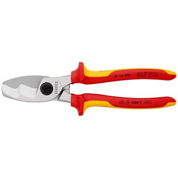 Coupe-câble à double tranchants VDE 200 mm KNIPEX