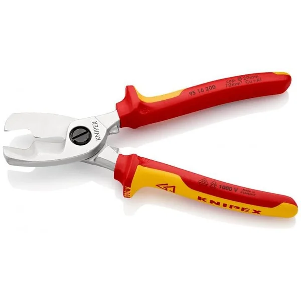 Coupe-câble à double tranchants VDE 200 mm KNIPEX