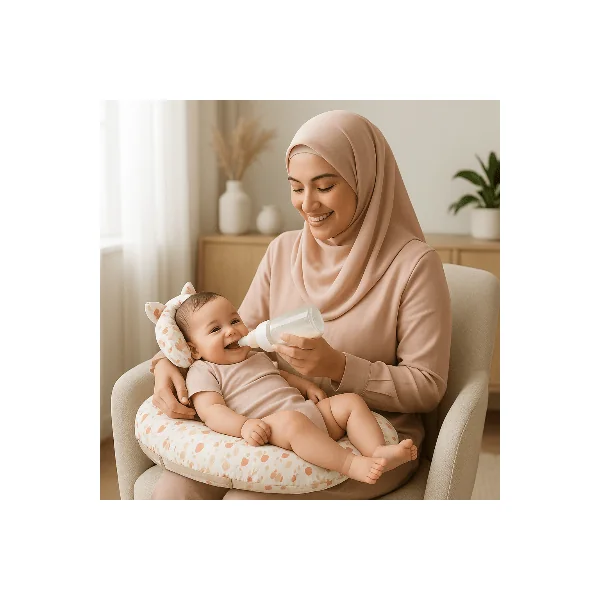 Coussin d’allaitement ceinture | Dossier et mini-pad | Chaton blanc