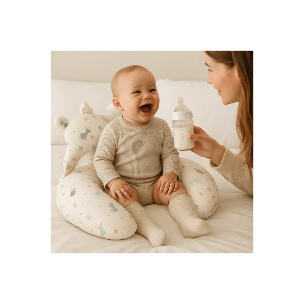 Coussin d’allaitement ceinture | Dossier et mini-pad | Chaton blanc