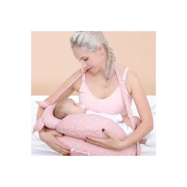 Coussin d’allaitement ceinture | Dossier et mini-pad | Chaton Rose