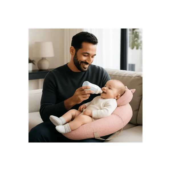 Coussin d’allaitement ceinture | Dossier et mini-pad | Chaton Rose