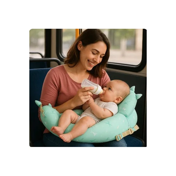 Coussin d’allaitement ceinture | Dossier et mini-pad | Chaton Vert