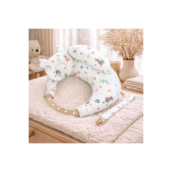 Coussin d’allaitement ceinture | Dossier et mini-pad | Chaton Vert