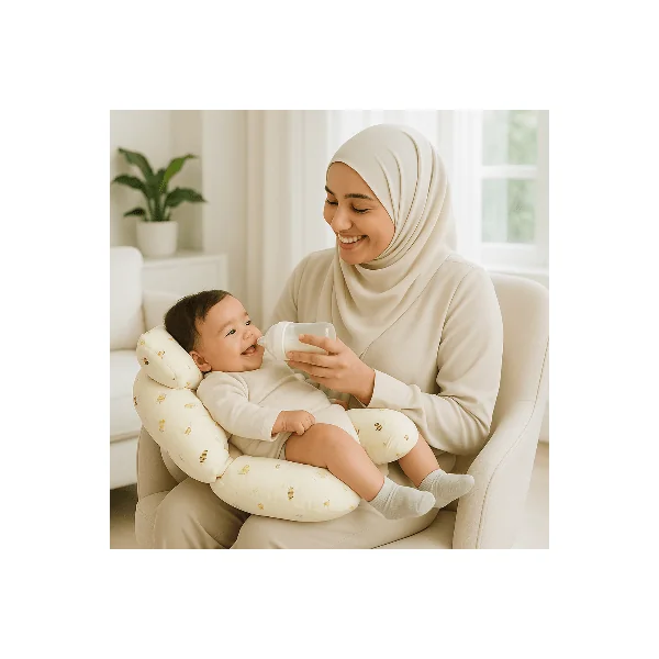 Coussin d’allaitement ceinture | Dossier et mini-pad | Lune Jaune