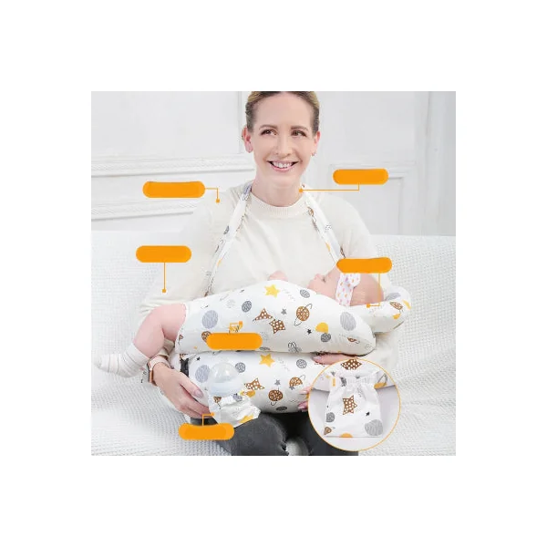 Coussin d’allaitement ceinture | Dossier et mini-pad | Lune Jaune