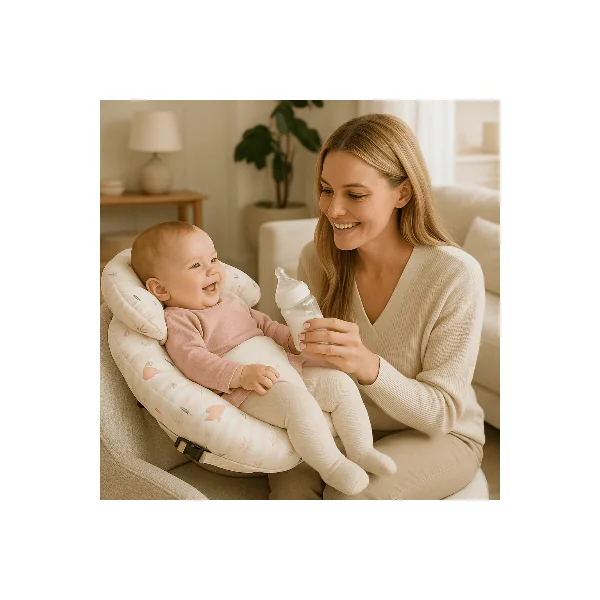 Coussin d’allaitement ceinture | Dossier et mini-pad | Lune Rose