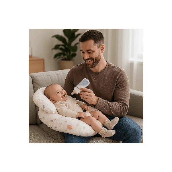 Coussin d’allaitement ceinture | Dossier et mini-pad | Lune Rose