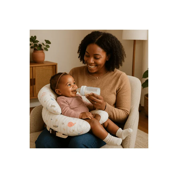Coussin d’allaitement ceinture | Dossier et mini-pad | Lune Rose