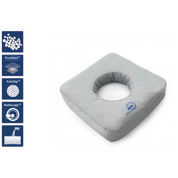 Coussin orthopédique donut de décharge centrale avec cavité percé