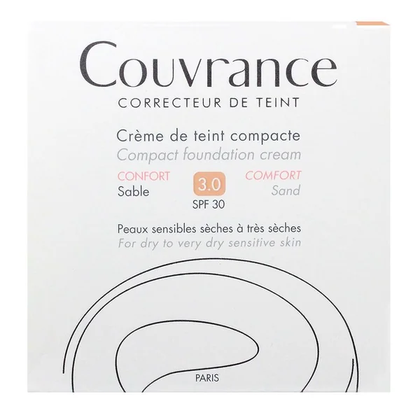 Couvrance crème de teint compacte texture confort 3.0 sable 10g