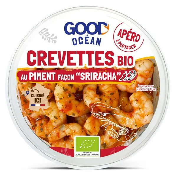 Crevettes décortiquées au piment façon "Sriracha" 100g
