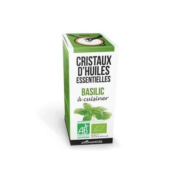 Cristaux huile essentielle basilic