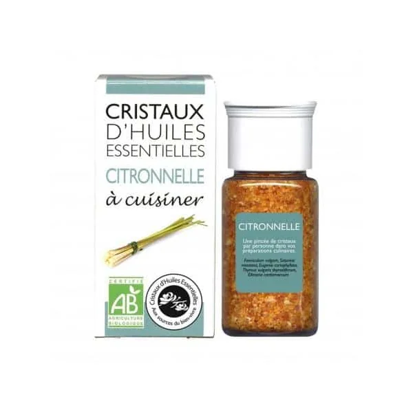 Cristaux huile essentielle citronnelle