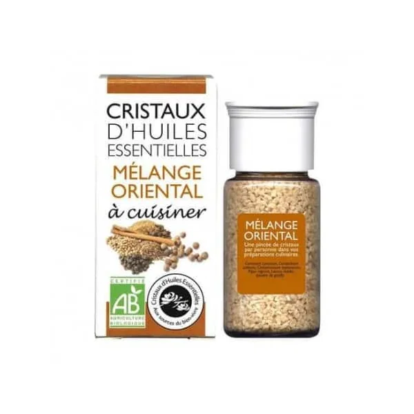 Cristaux huile essentielle melange oriental
