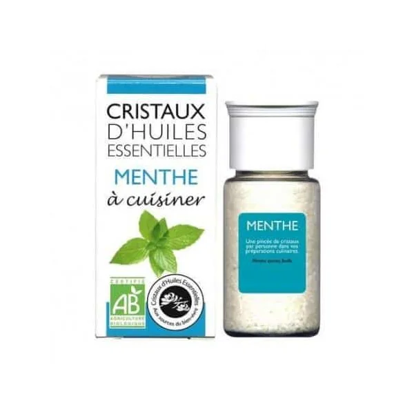 Cristaux huile essentielle menthe