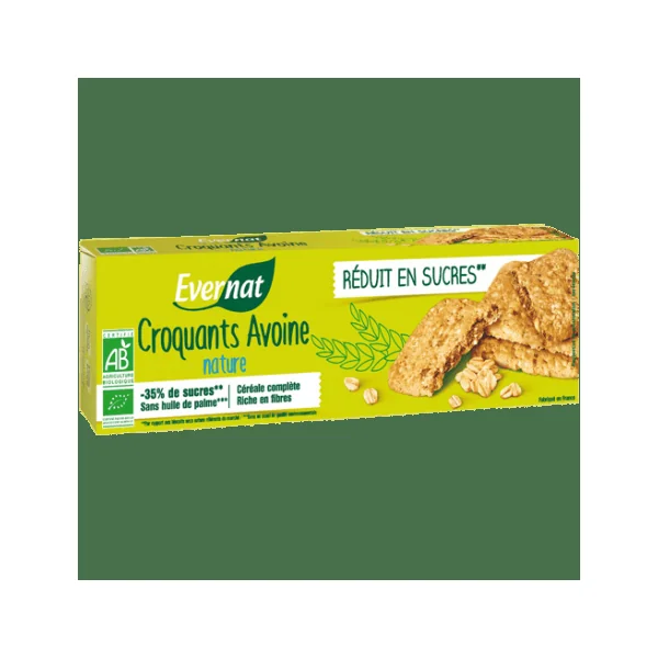Croquant avoine nature 130g Evernat