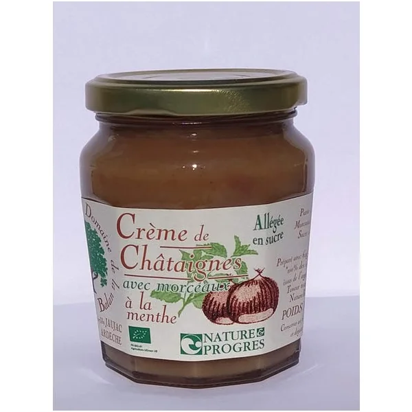 Crème de châtaignes à la menthe avec morceaux