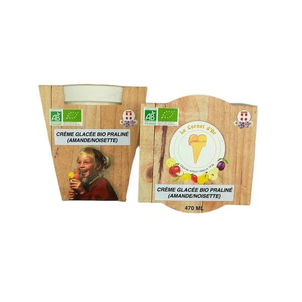 Crème Glacée Bio Praliné