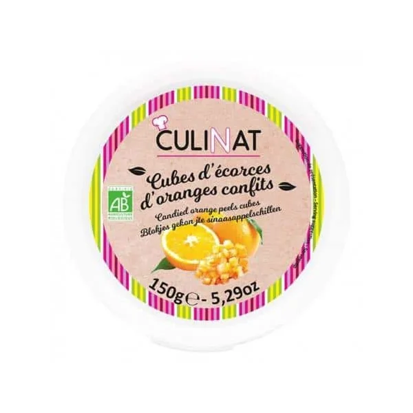 Cubes d ecorces d oranges confits 150g