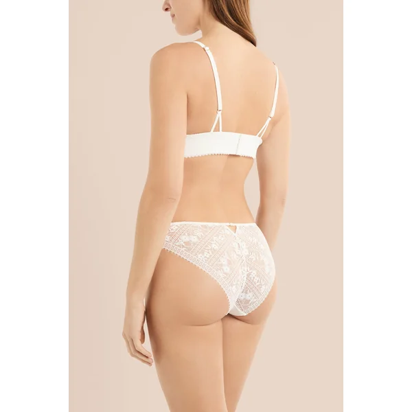 Culotte en dentelle et microfibre sans teinture