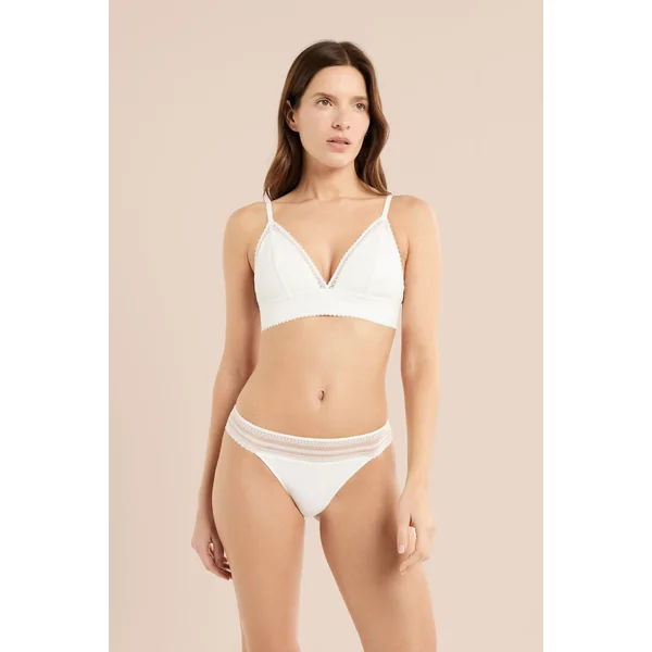 Culotte en dentelle et microfibre sans teinture