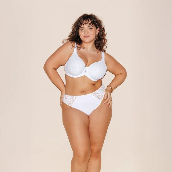 CULOTTE GRANDE TAILLE DENTELLE BLANC