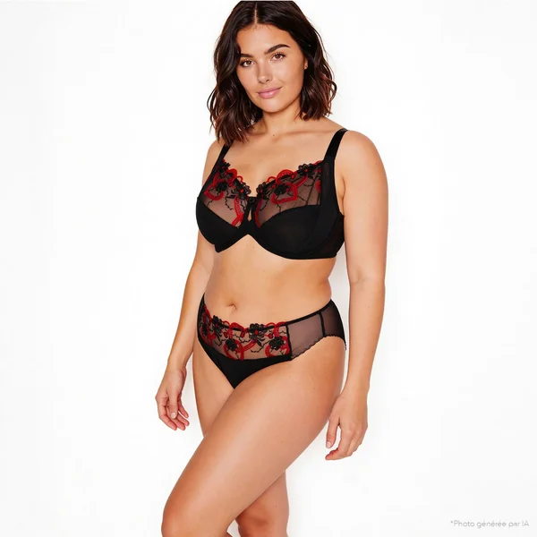 CULOTTE GRANDE TAILLE MULTICO NOIR