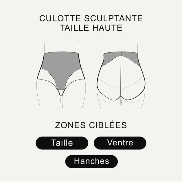 CULOTTE HAUTE GAINANTE NOIR