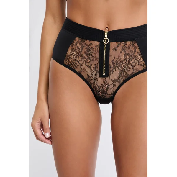 Culotte taille haute en dentelle