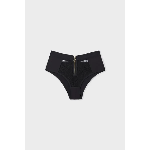 Culotte taille haute en dentelle