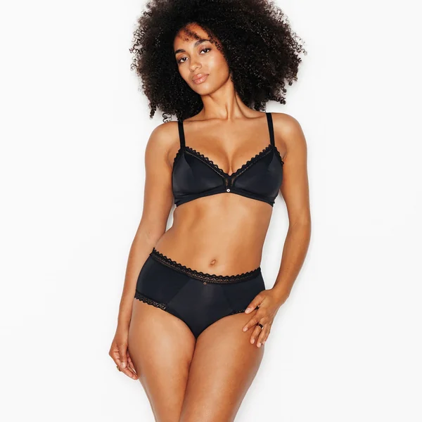 CULOTTE TAILLE HAUTE MICROFIBRE NOIR