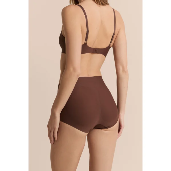 Culotte taille midi en microfibre effet push-up