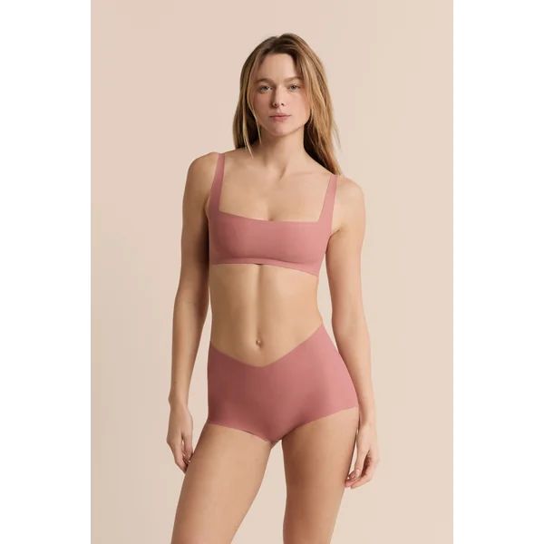 Culotte taille midi en microfibre effet push-up