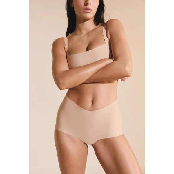 Culotte taille midi en microfibre effet push-up