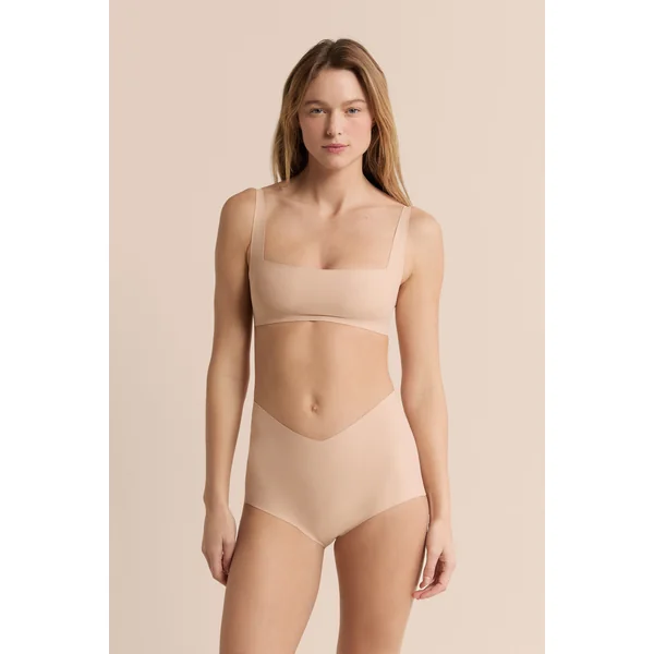 Culotte taille midi en microfibre effet push-up