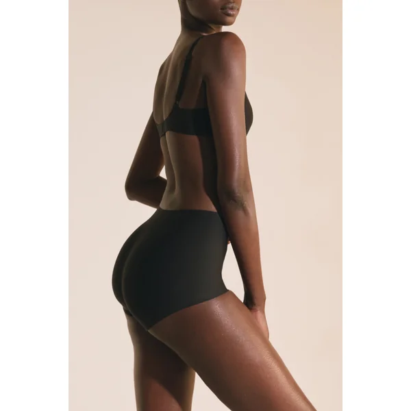 Culotte taille midi en microfibre effet push-up