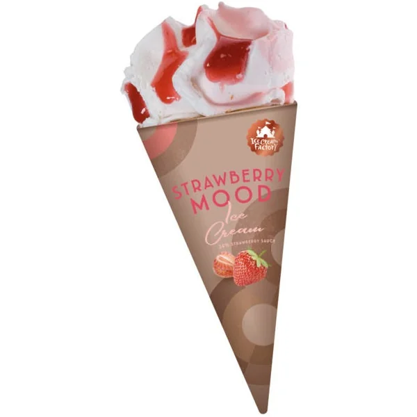 Cône crème glacée fraise chocolat 90g