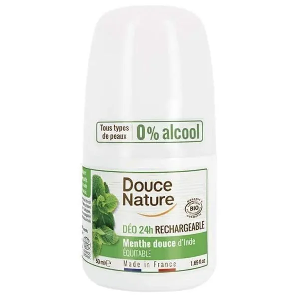 Deodorant menthe rechargeable roll on 50ml