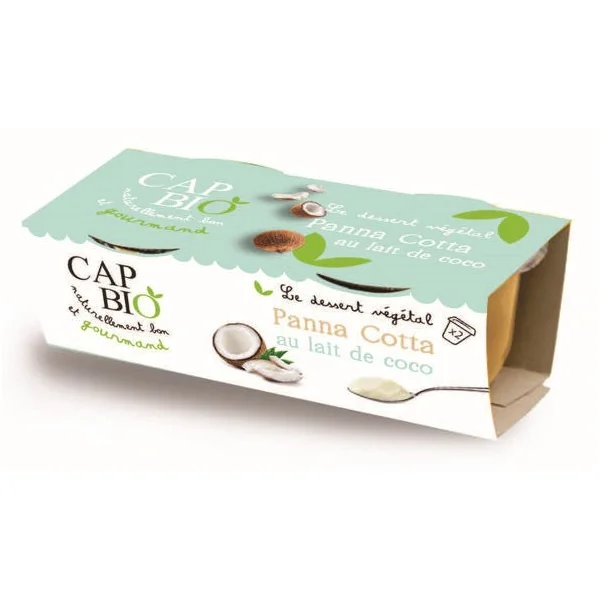 Dessert végétal panna cotta au lait de coco 2x100g