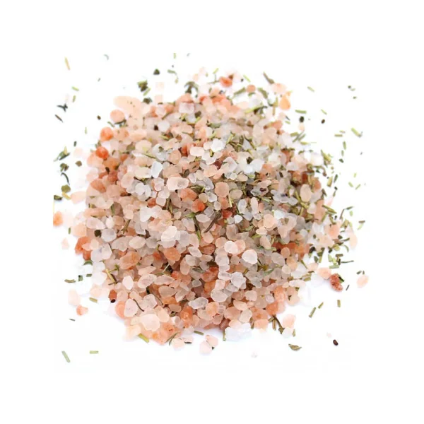 Diamant de sel rose aux herbes sauvages